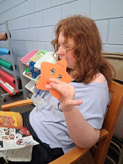 Showing a colorful star project