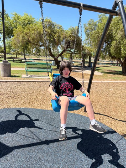 Time on the park swing