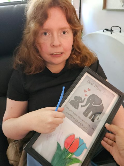 A smile with a finished artwork