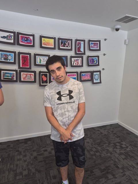 Visiting an art display