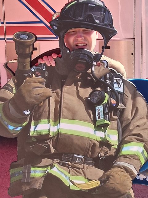A firefighter photo opportunity
