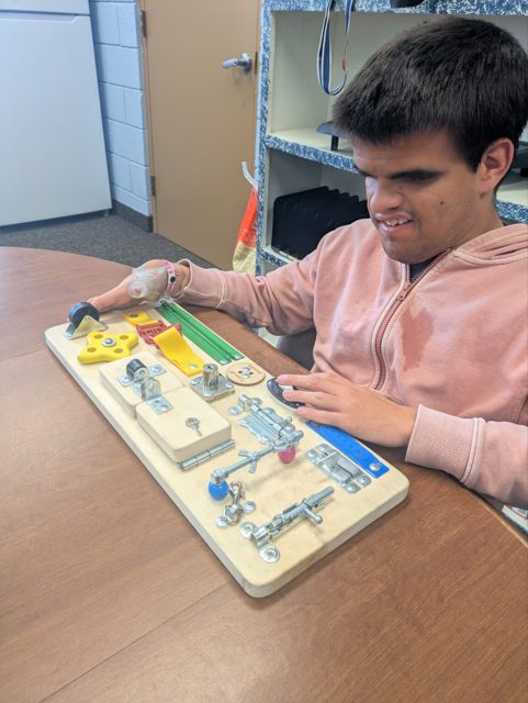 Working on a picture puzzle